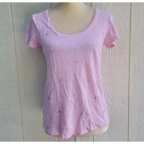 tommy Bahamas pink  palm print top sz xs - Picture 1 of 3